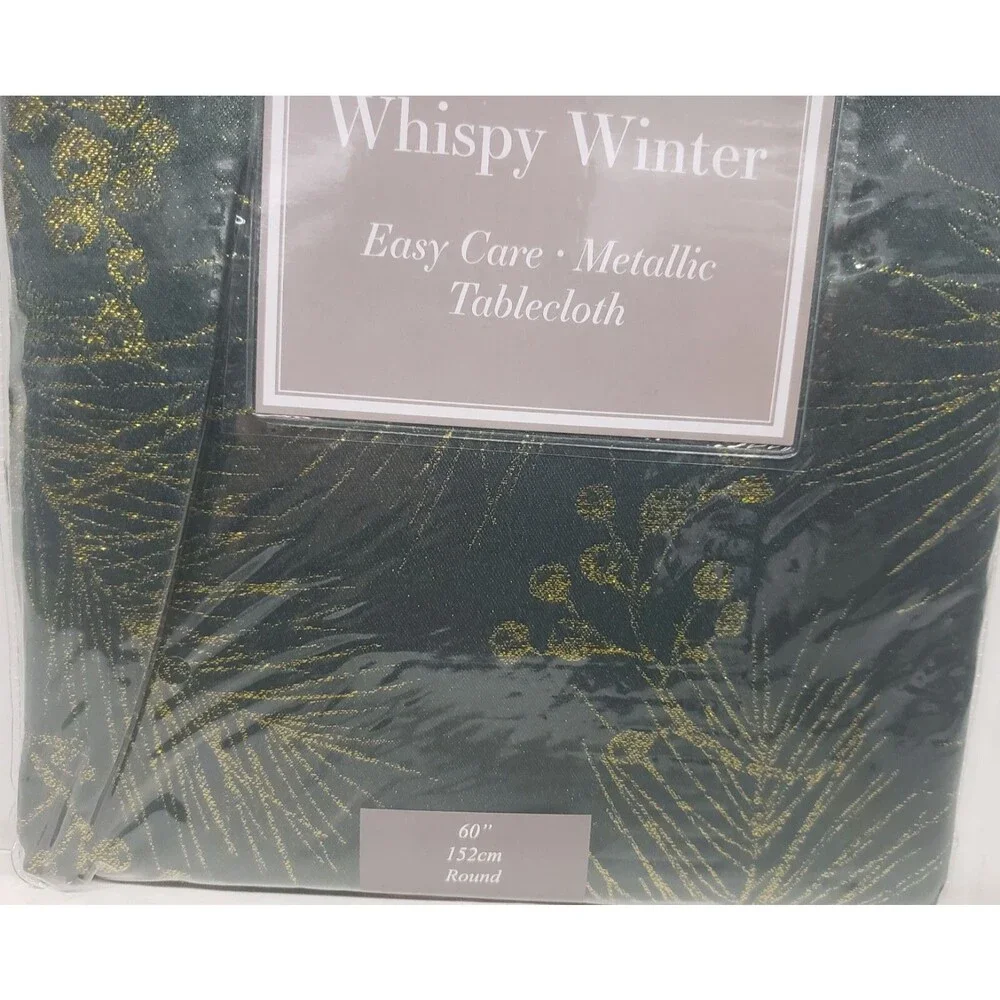Fabric Metallic Tablecloth, 60
